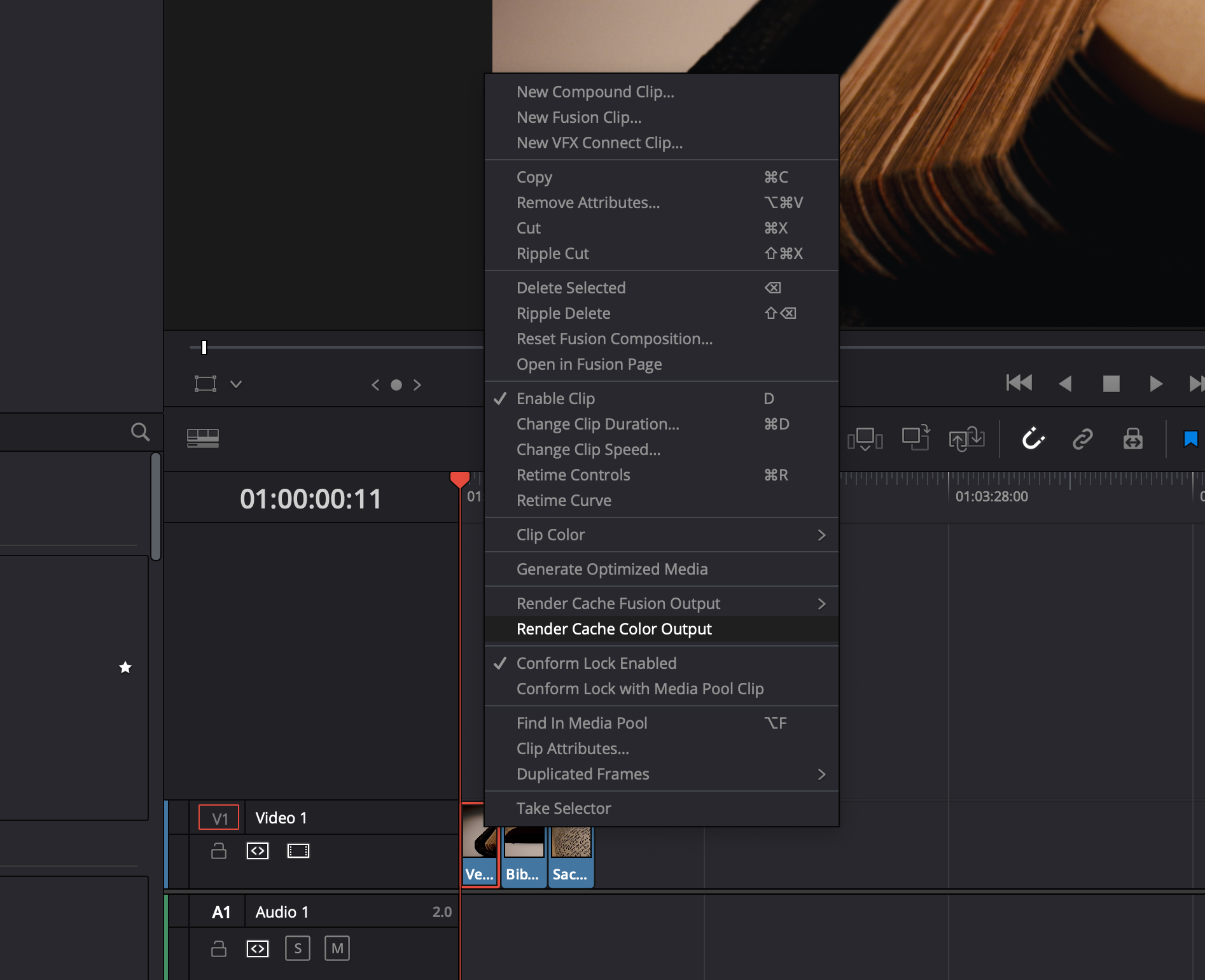 Render Cache Color Output to have your coloring and visual effects playback smoothly